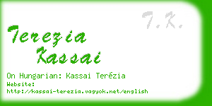 terezia kassai business card