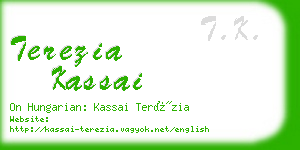 terezia kassai business card
